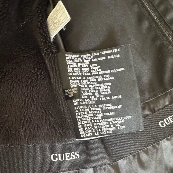 Guess, Nicely used twice only Black Puffer Jacket/Hood and Weather-Resistant. - Picture 13 of 16